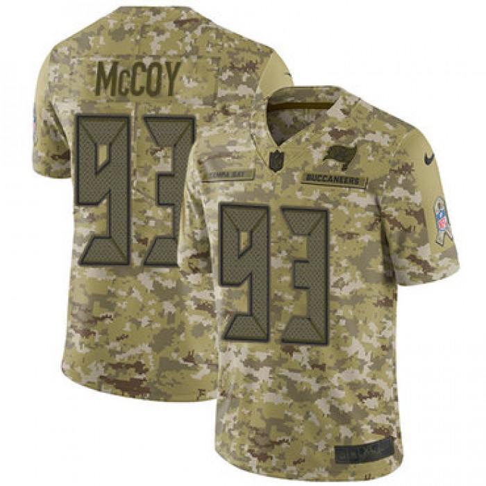 Nike Buccaneers #93 Gerald McCoy Camo Men's Stitched NFL Limited 2018 Salute To Service Jersey