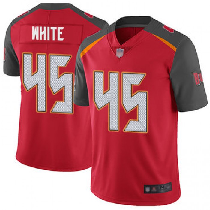 Buccaneers #45 Devin White Red Team Color Men's Stitched Football Vapor Untouchable Limited Jersey