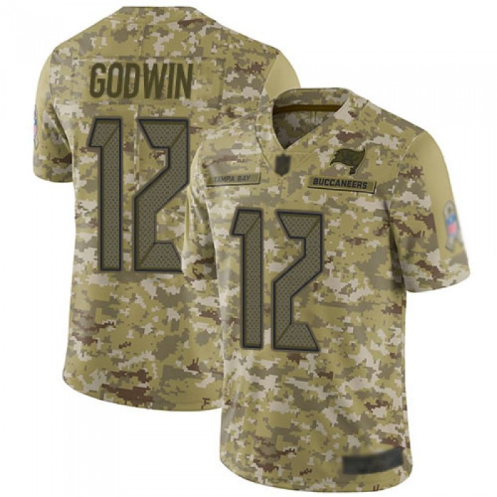 Nike Buccaneers #12 Chris Godwin Camo Men's Stitched NFL Limited 2018 Salute To Service Jersey