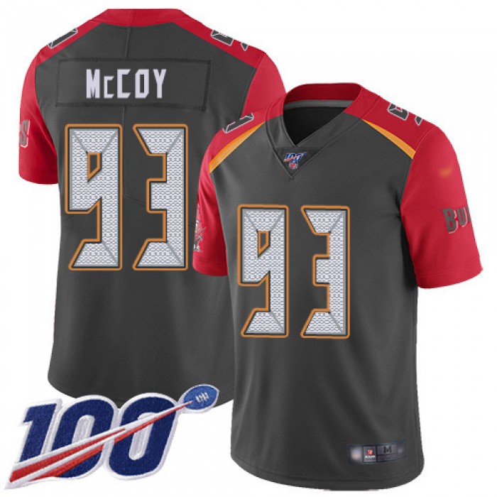 Nike Buccaneers #93 Gerald McCoy Gray Men's Stitched NFL Limited Inverted Legend 100th Season Jersey