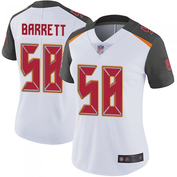 Buccaneers #58 Shaquil Barrett White Women's Stitched Football Vapor Untouchable Limited Jersey