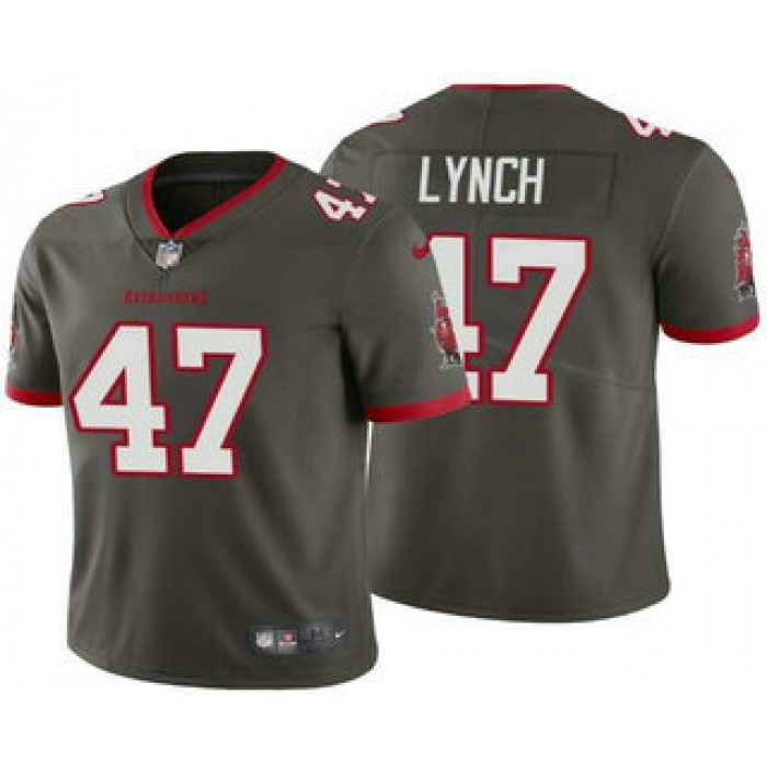 Men's Tampa Bay Buccaneers #47 John Lynch Gray 2020 NEW Vapor Untouchable Stitched NFL Nike Limited Jersey