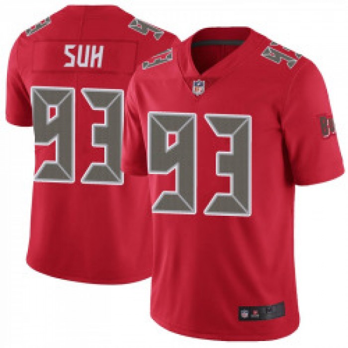Nike Tampa Bay Buccaneers #93 Ndamukong Suh Men's Limited Color Rush Red Jersey