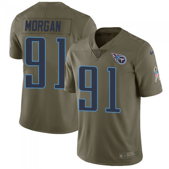 Nike Tennessee Titans #91 Derrick Morgan Olive Men's Stitched NFL Limited 2017 Salute to Service Jersey