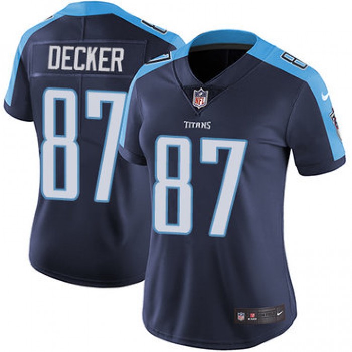 Women's Nike Titans #87 Eric Decker Navy Blue Alternate Stitched NFL Vapor Untouchable Limited Jersey