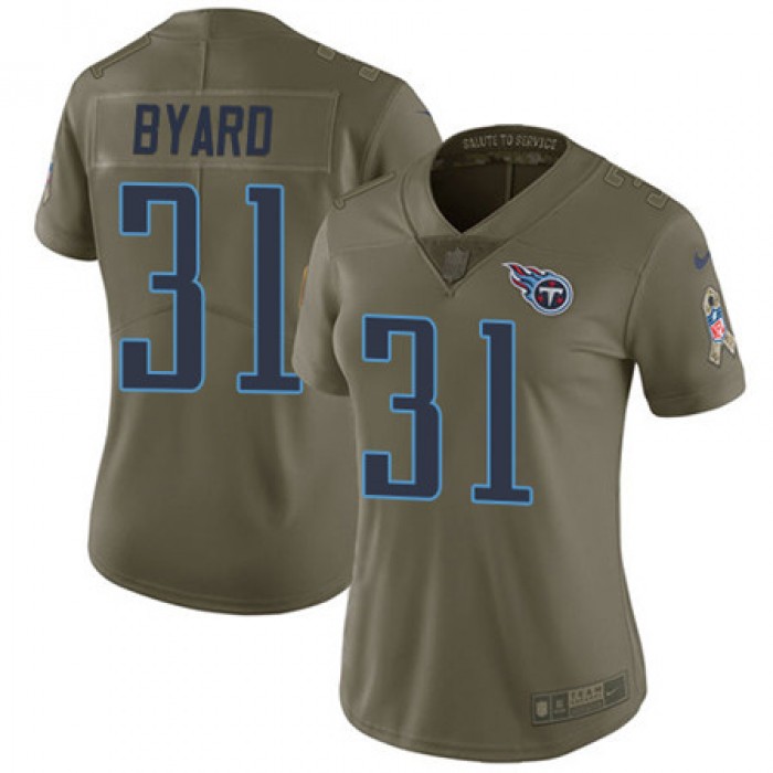 Women's Nike Tennessee Titans #31 Kevin Byard Olive Stitched NFL Limited 2017 Salute to Service Jersey