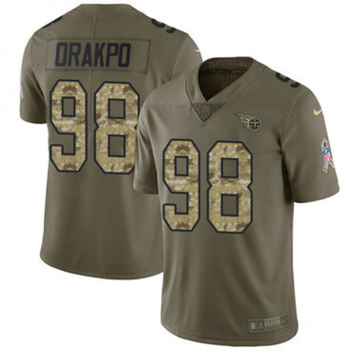 Nike Titans #98 Brian Orakpo Olive Camo Men's Stitched NFL Limited 2017 Salute To Service Jersey