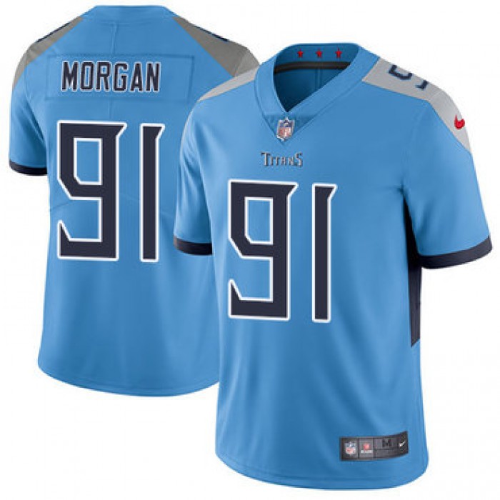 Nike Tennessee Titans #91 Derrick Morgan Light Blue Team Color Men's Stitched NFL Vapor Untouchable Limited Jersey