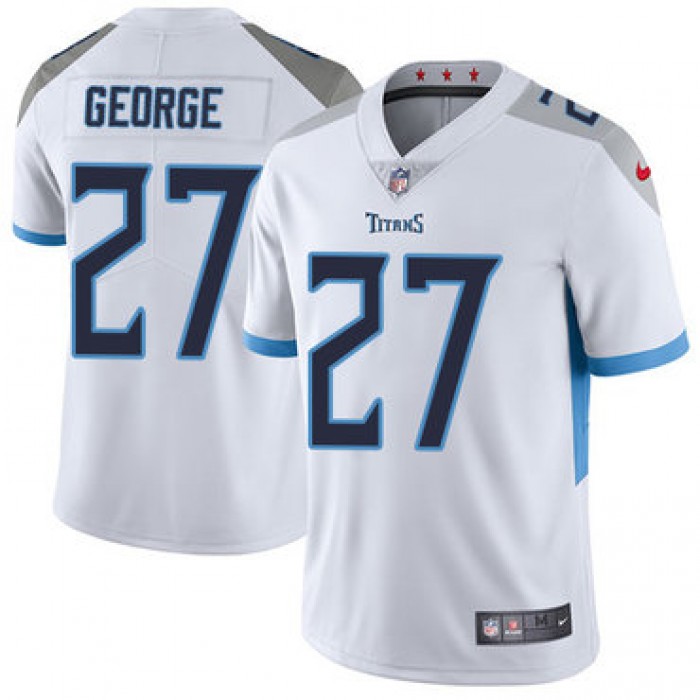 Nike Tennessee Titans #27 Eddie George White Men's Stitched NFL Vapor Untouchable Limited Jersey