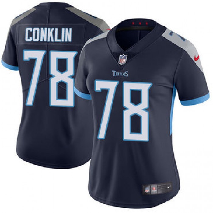 Nike Titans #78 Jack Conklin Navy Blue Alternate Women's Stitched NFL Vapor Untouchable Limited Jersey