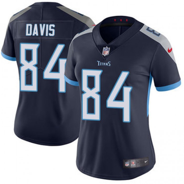 Nike Titans #84 Corey Davis Navy Blue Alternate Women's Stitched NFL Vapor Untouchable Limited Jersey