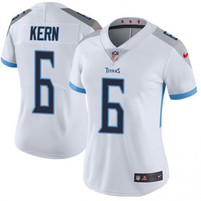 Nike Titans #6 Brett Kern White Women's Stitched NFL Vapor Untouchable Limited Jersey