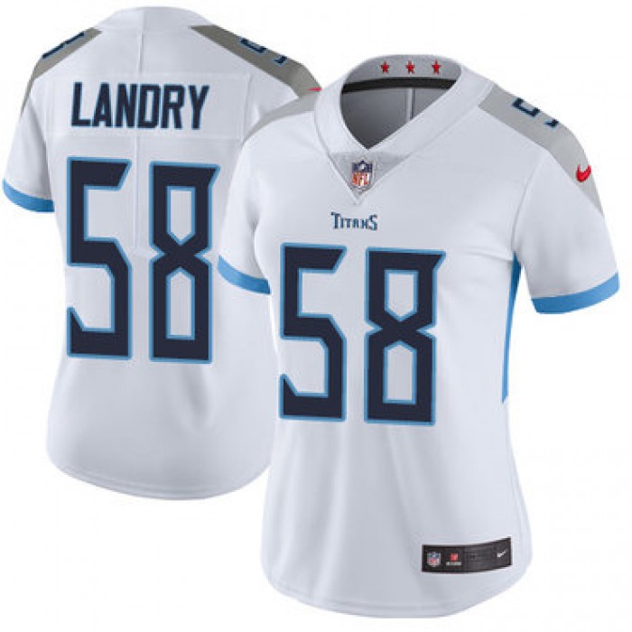 Nike Titans #58 Harold Landry White Women's Stitched NFL Vapor Untouchable Limited Jersey