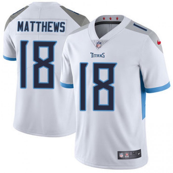 Nike Titans #18 Rishard Matthews White Youth Stitched NFL Vapor Untouchable Limited Jersey