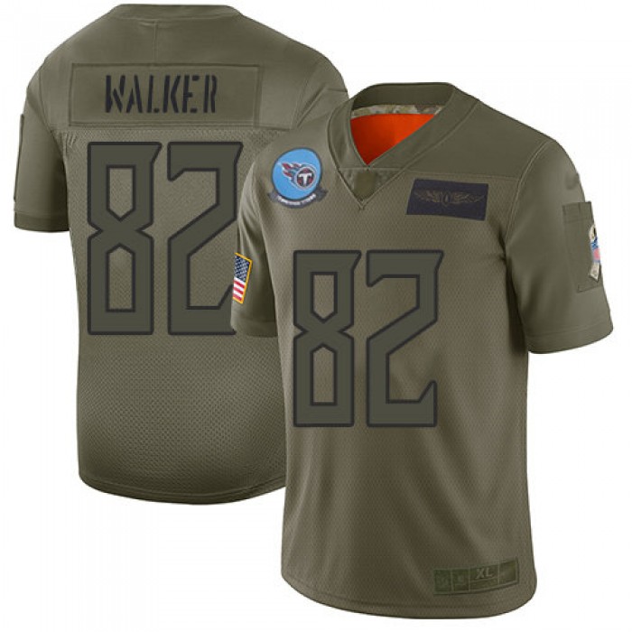 Nike Titans #82 Delanie Walker Camo Men's Stitched NFL Limited 2019 Salute To Service Jersey
