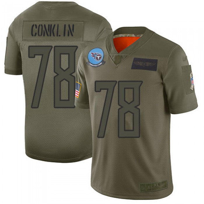 Nike Titans #78 Jack Conklin Camo Men's Stitched NFL Limited 2019 Salute To Service Jersey