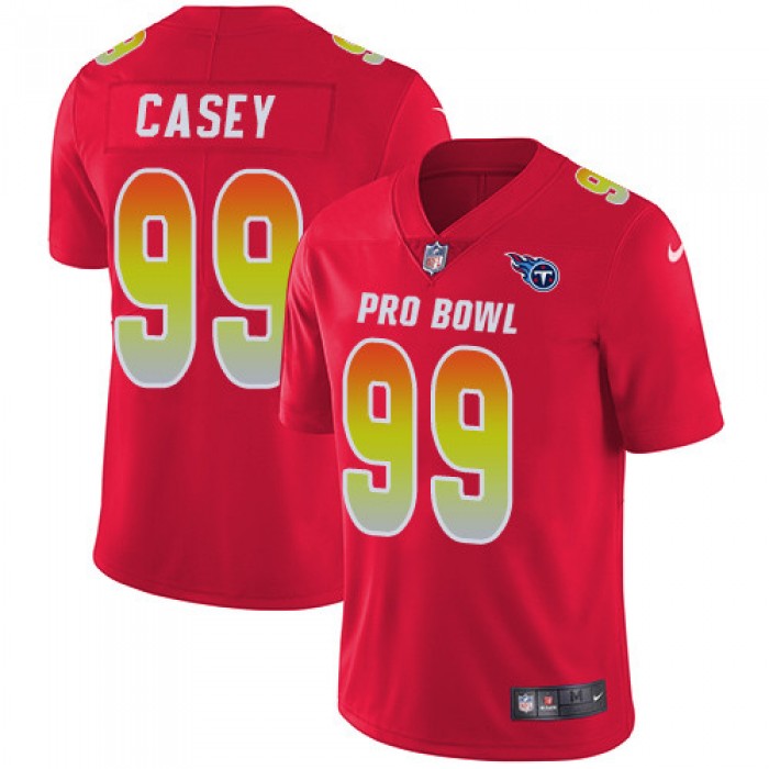 Nike Tennessee Titans #99 Jurrell Casey Red Men's Stitched NFL Limited AFC 2019 Pro Bowl Jersey