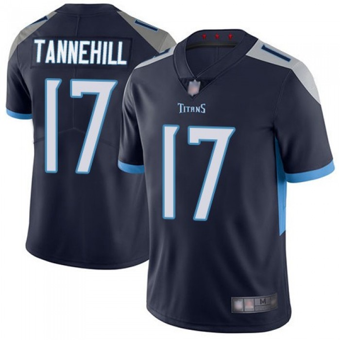Men's Tennessee Titans 17 Ryan Tannehill Navy Vapor Untouchable Limited Jersey
