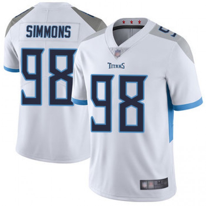 Titans #98 Jeffery Simmons White Youth Stitched Football Vapor Untouchable Limited Jersey