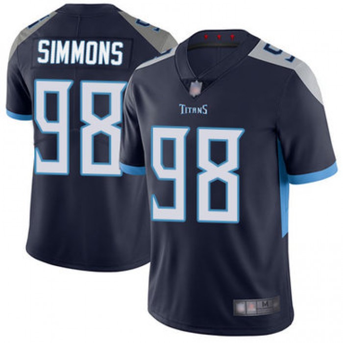 Titans #98 Jeffery Simmons Navy Blue Team Color Men's Stitched Football Vapor Untouchable Limited Jersey