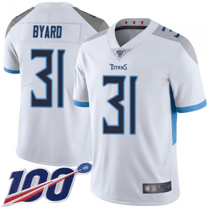 Nike Titans #31 Kevin Byard White Men's Stitched NFL 100th Season Vapor Limited Jersey