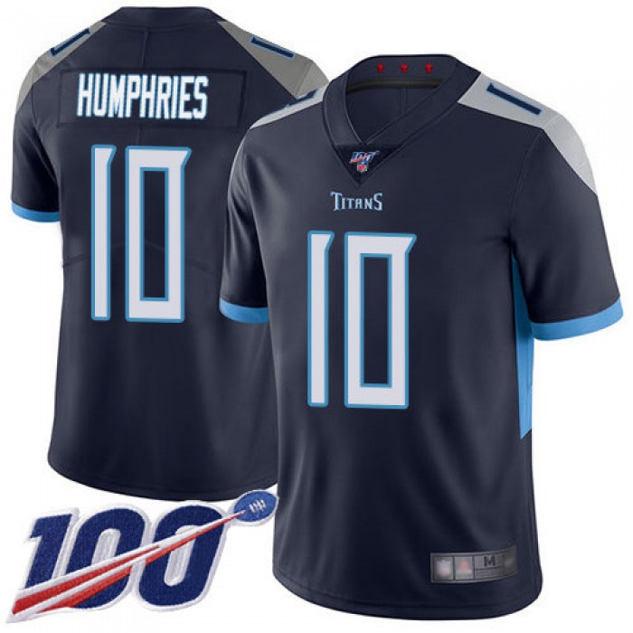 Nike Titans #10 Adam Humphries Navy Blue Team Color Men's Stitched NFL 100th Season Vapor Limited Jersey