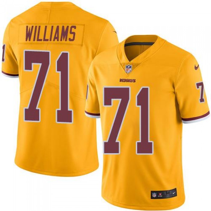 Nike Redskins #71 Trent Williams Gold Men's Stitched NFL Limited Rush Jersey