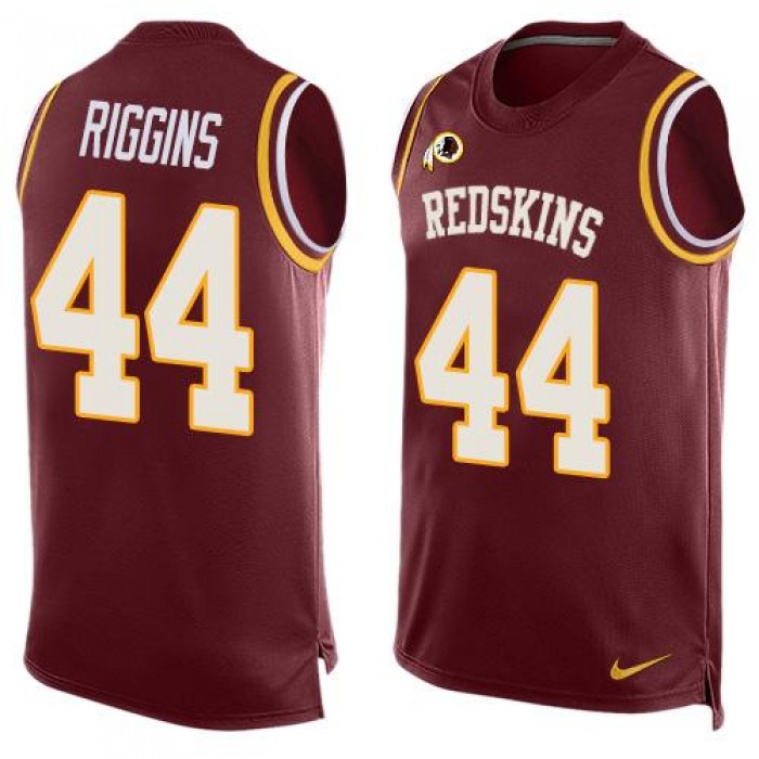 Men's Washington Redskins #44 John Riggins Burgundy Red Hot Pressing Player Name & Number Nike NFL Tank Top Jersey