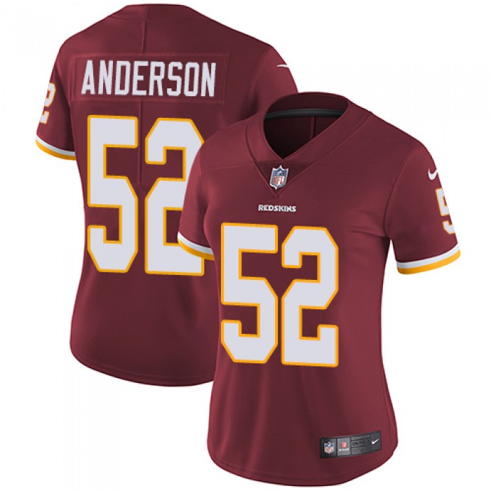 Women's Nike Redskins #52 Ryan Anderson Burgundy Red Team Color Stitched NFL Vapor Untouchable Limited Jersey