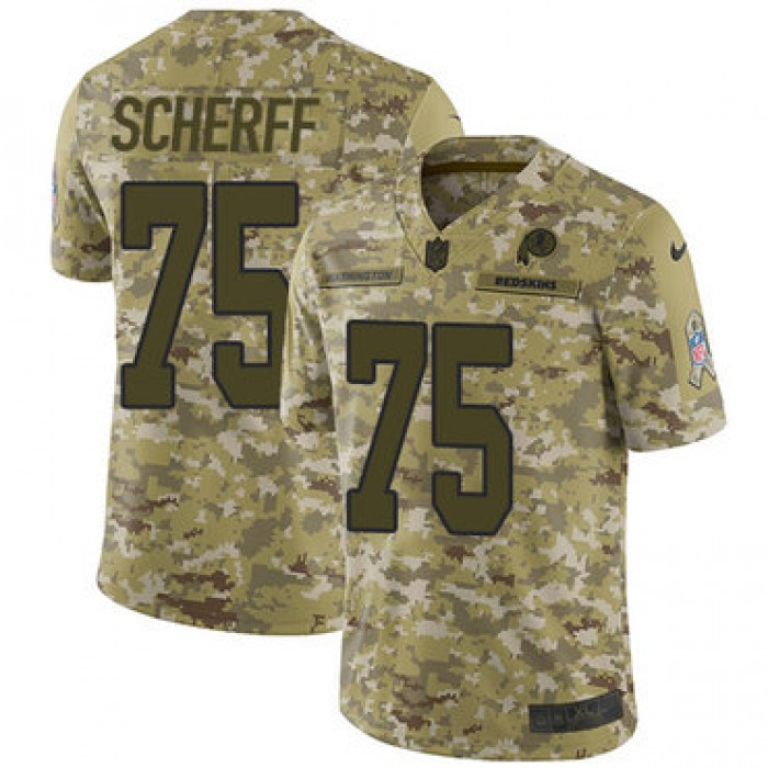 Nike Redskins #75 Brandon Scherff Camo Men's Stitched NFL Limited 2018 Salute To Service Jersey