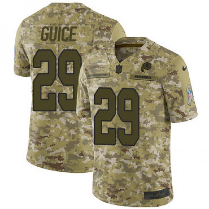 Nike Redskins #29 Derrius Guice Camo Men's Stitched NFL Limited 2018 Salute To Service Jersey