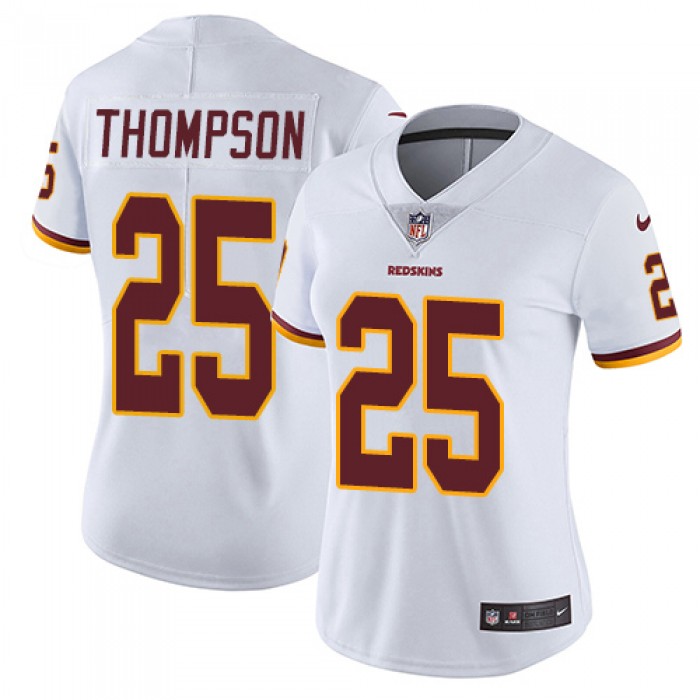 Women's Nike Washington Redskins #25 Chris Thompson White Stitched NFL Vapor Untouchable Limited Jersey