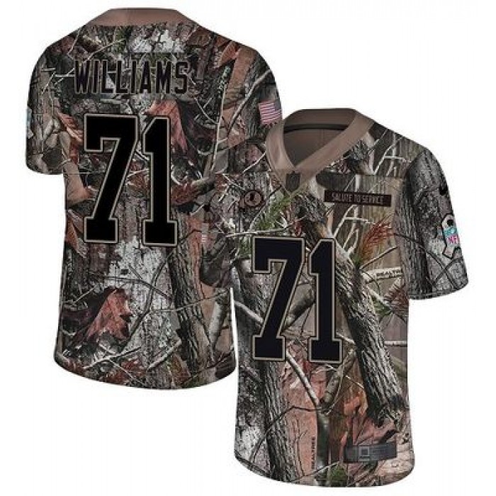Nike Redskins #71 Trent Williams Camo Men's Stitched NFL Limited Rush Realtree Jersey