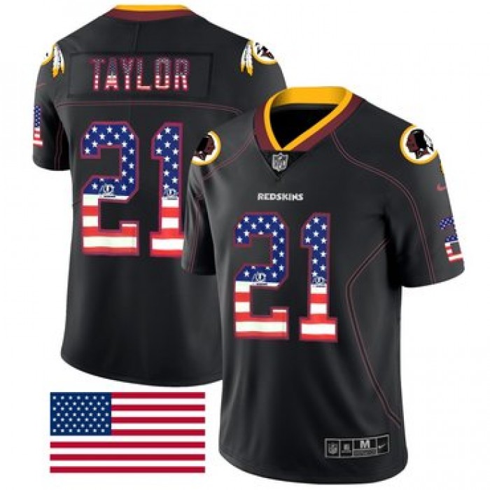 Nike Washington Redskins 21 Sean Taylor Black USA Flag NFL Vapor Untouchable Limited Jersey