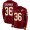 Nike Redskins #36 D.J. Swearinger Burgundy Red Team Color Men's Stitched NFL Limited Therma Long Sleeve Jersey