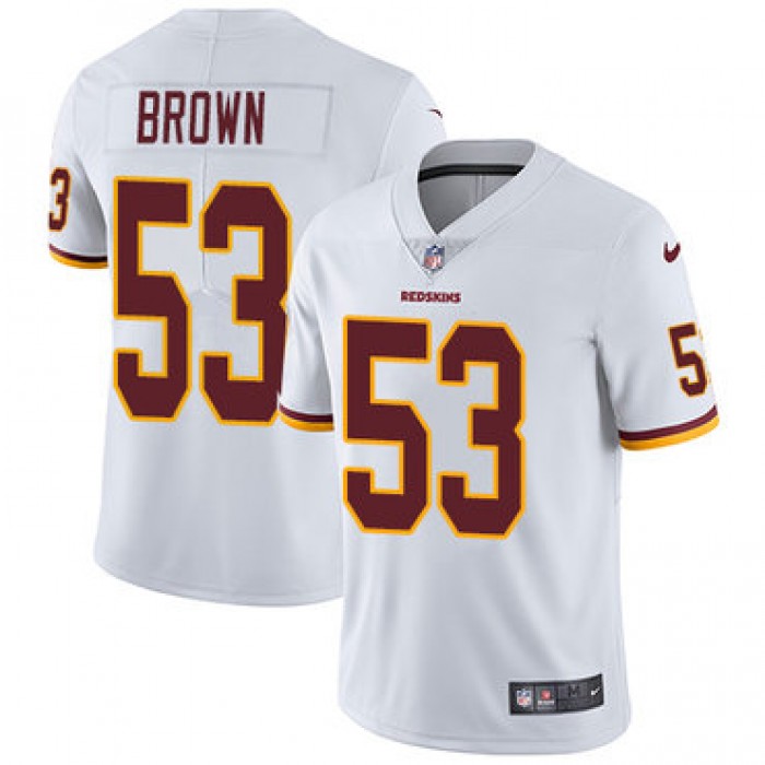 Nike Redskins #53 Zach Brown White Men's Stitched NFL Vapor Untouchable Limited Jersey