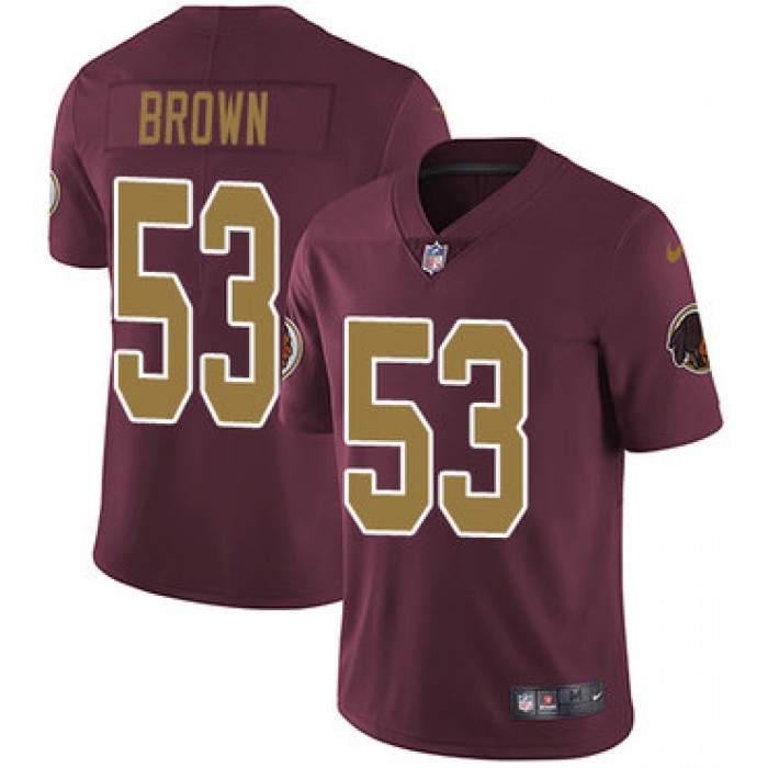 Nike Redskins #53 Zach Brown Burgundy Red Alternate Men's Stitched NFL Vapor Untouchable Limited Jersey
