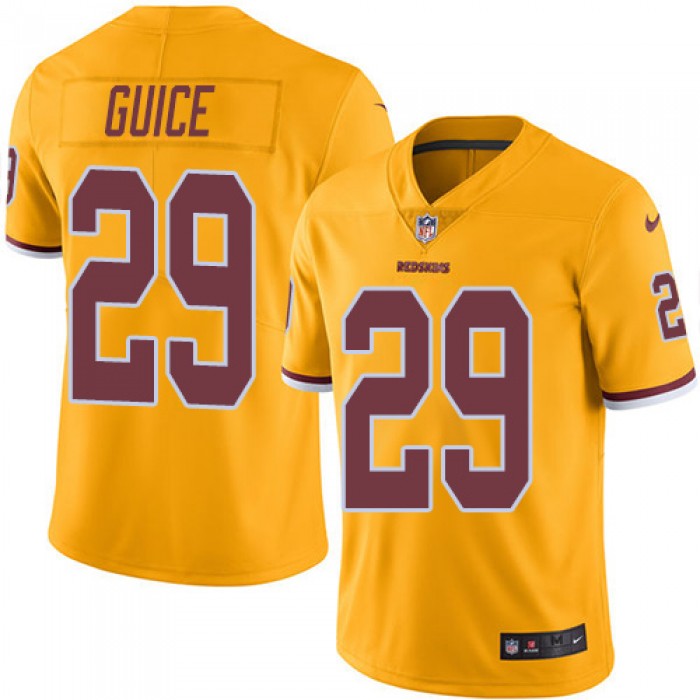 Nike Washington Redskins #29 Derrius Guice Gold Men's Stitched NFL Limited Rush Jersey