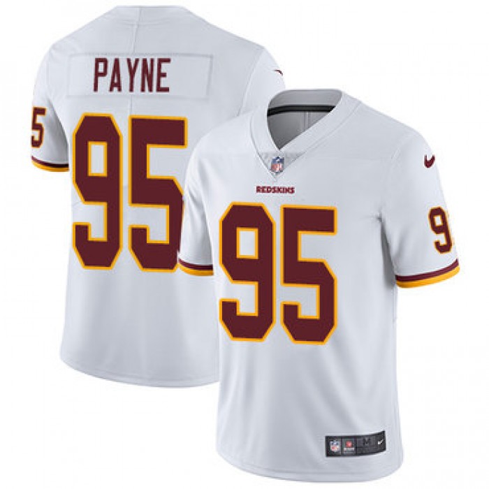 Nike Washington Redskins #95 Da'Ron Payne White Men's Stitched NFL Vapor Untouchable Limited Jersey