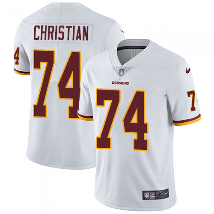 Kids Nike Redskins 74 Geron Christian White Stitched NFL Vapor Untouchable Limited Jersey