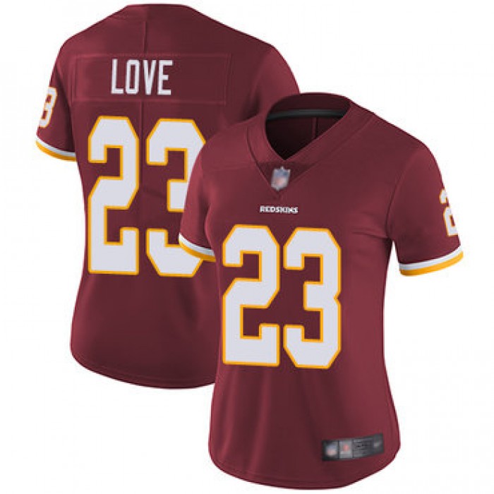 Redskins #23 Bryce Love Burgundy Red Team Color Women's Stitched Football Vapor Untouchable Limited Jersey