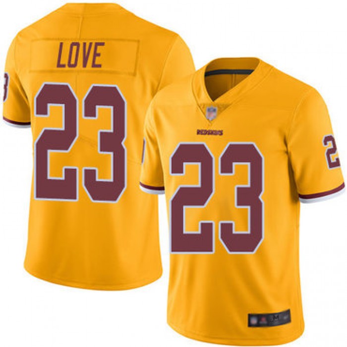 Redskins #23 Bryce Love Gold Youth Stitched Football Limited Rush Jersey