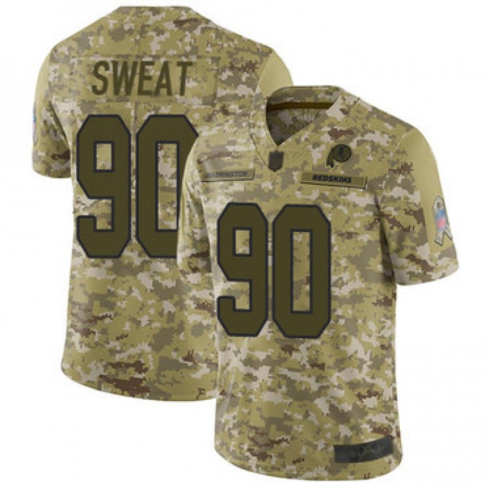 Redskins #90 Montez Sweat Camo Men's Stitched Football Limited 2018 Salute To Service Jersey
