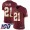 Redskins #21 Sean Taylor Burgundy Red Team Color Men's Stitched Football 100th Season Vapor Limited Jersey