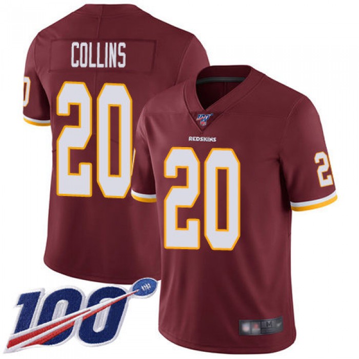 Nike Redskins #20 Landon Collins Burgundy Red Team Color Men's Stitched NFL 100th Season Vapor Limited Jersey